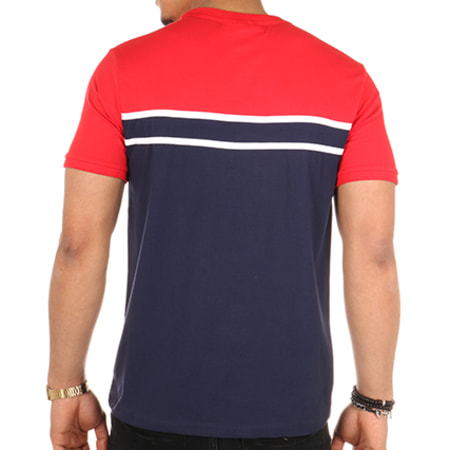 Fila - Tee Shirt Panel 684148 Rouge Bleu Marine