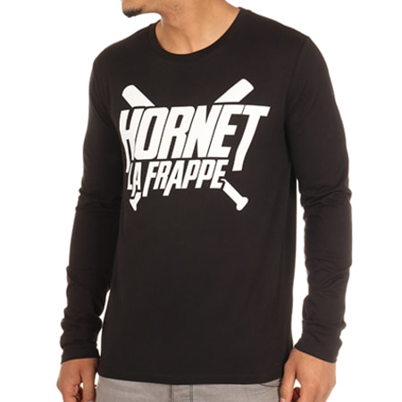 Hornet La Frappe - Tee Shirt Manches Longues Logo Noir
