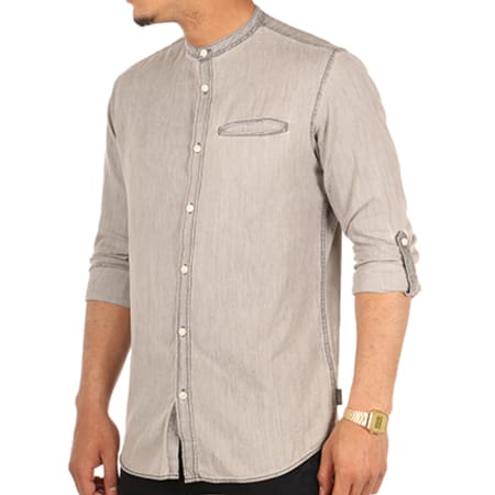 Jack And Jones - Chemise Manches Longues Benny Gris