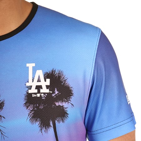 New Era - Tee Shirt West Coast MLB Los Angeles Dodgers Sunset Bleu Violet