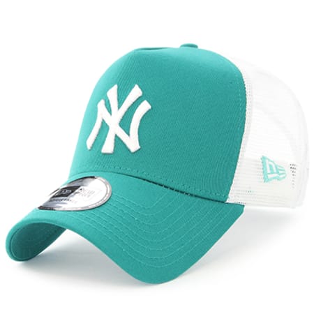 New Era - Casquette Trucker MLB Essential New York Yankees Vert Blanc