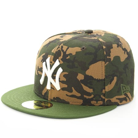 New Era - Casquette Fitted Team New York Yankees Vert Kaki Camouflage