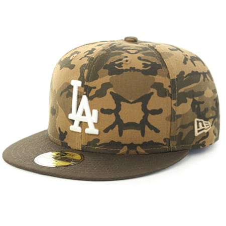 New Era - Casquette Fitted Camo Team Los Angeles Dodgers Camouflage Marron 