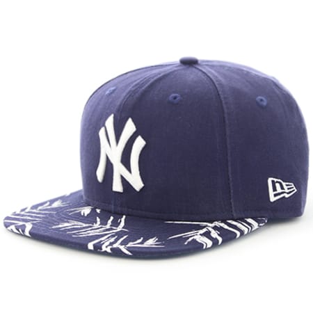 New Era - Casquette Snapback Sandwash Visor Prin New York Yankees Bleu Marine Floral