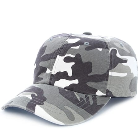 Classic Series - Casquette 6245CW Low Profile Washed Camouflage Gris Blanc