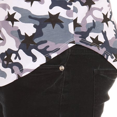 Berry Denim - Tee Shirt Oversize S1654 Camouflage Gris