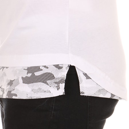 Ikao - Tee Shirt Poche Oversize F041 Blanc Camouflage