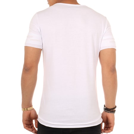 Ikao - Tee Shirt Avec Patchs Brodés F059 Blanc