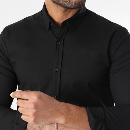 LBO - Chemise Manches Longues Slim Fit 158 Noir