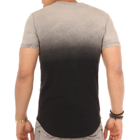John H - Tee Shirt Oversize 139 Noir Dégradé 
