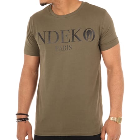 KeBlack - Tee Shirt Typo Vert Kaki