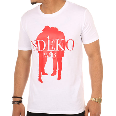 KeBlack - Tee Shirt Logo Blanc Rouge