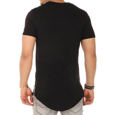 John H - Tee Shirt Oversize Zip 374 Noir