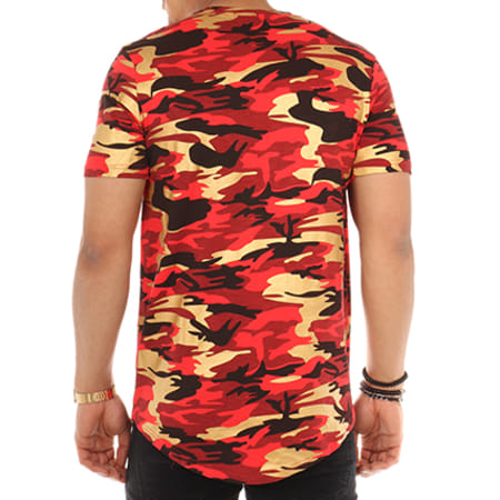 Gov Denim - Tee Shirt Oversize 171033 Rouge Camouflage 