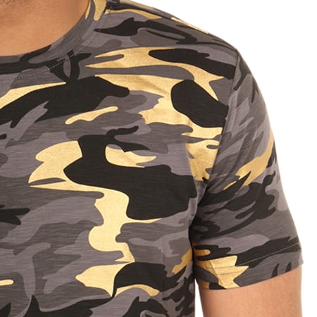 Gov Denim - Tee Shirt Oversize 171033 Gris Anthracite Camouflage