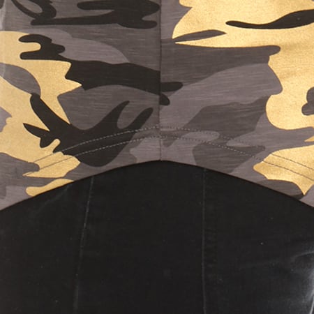 Gov Denim - Tee Shirt Oversize 171033 Gris Anthracite Camouflage