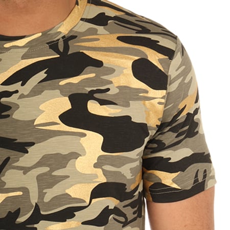 Gov Denim - Tee Shirt Oversize 171033 Vert Kaki Camouflage