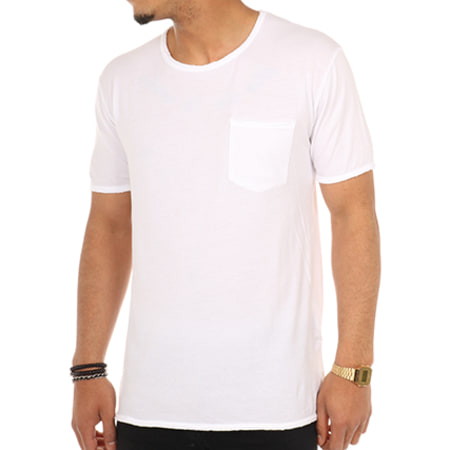 Only And Sons - Tee Shirt Poche Steen Blanc