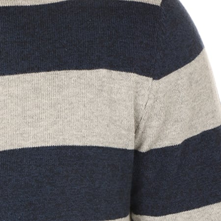 Produkt - Pull Sailor Knit Bleu Marine Gris