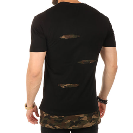 Berry Denim - Tee Shirt Oversize TS062 Noir Camouflage 
