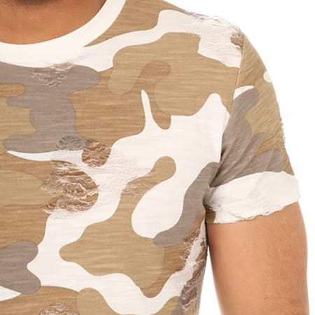 John H - Tee Shirt Oversize 148 Camel Camouflage