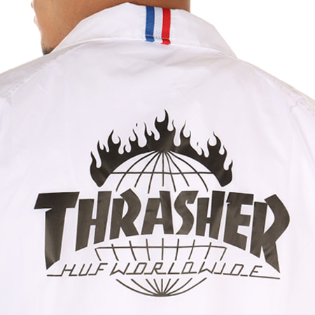 Thrasher - Veste HUF TDS Coach's Blanc