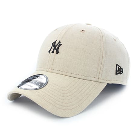 New Era - Casquette 9Forty Linen Small Logo New York Yankees Beige