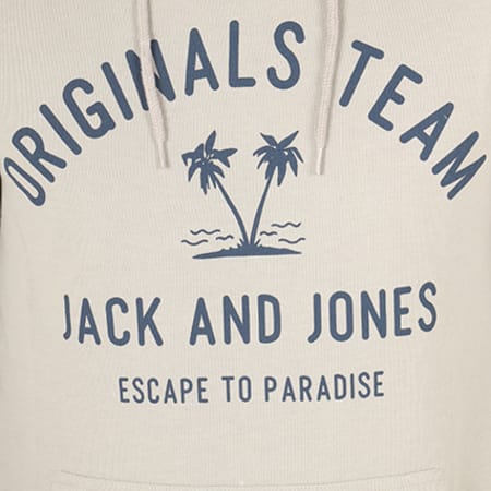 Jack And Jones - Sweat Capuche Tropical Gris Clair 