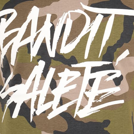 Fianso - Tee Shirt Bandit Saleté 2 Camouflage Vert Kaki
