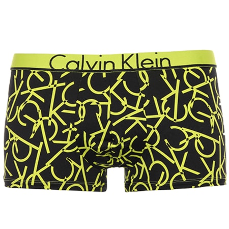 Calvin Klein - Boxer 000NU8633A Noir Vert Clair