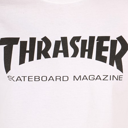 Thrasher - Tee Shirt Manches Longues Skate Magazine Blanc