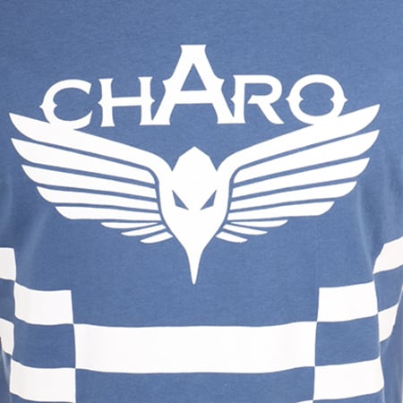 Charo - Tee Shirt Optical Illusion Bleu