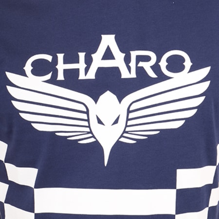 Charo - Tee Shirt Optical Illusion Bleu Marine