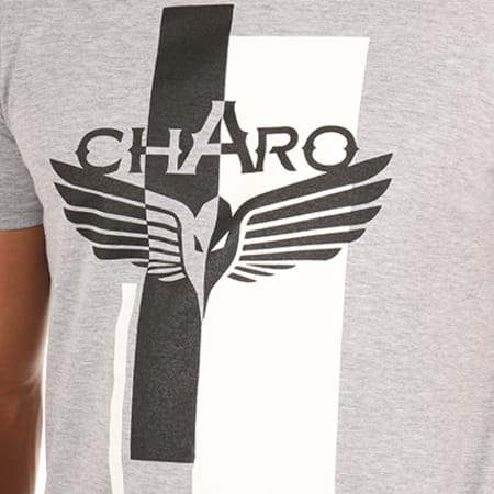 Charo - Tee Shirt Offset Gris Chiné
