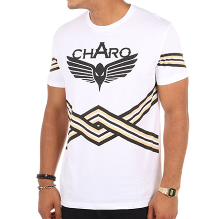 Charo - Tee Shirt Abstract Field Blanc