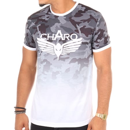 Charo - Tee Shirt City Warrior Noir Camouflage Blanc