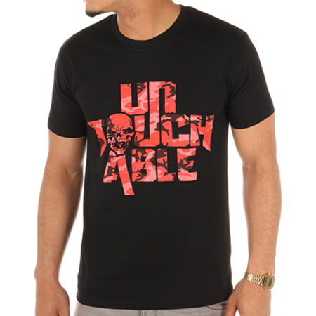 Untouchable - Tee Shirt Camo Noir Camouflage Rouge