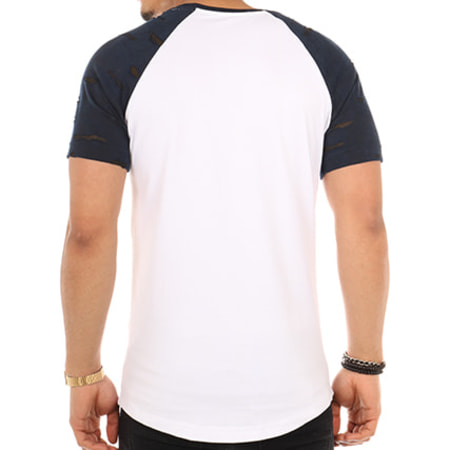 Classic Series - Tee Shirt Avec Zips 5697 Blanc Bleu Marine