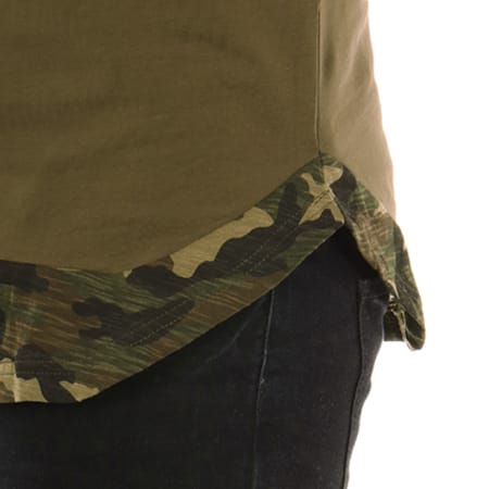 Terance Kole - Tee Shirt Oversize 79463 Vert Kaki Camouflage 