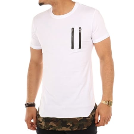 Terance Kole - Tee Shirt Oversize 79463 Blanc Camouflage