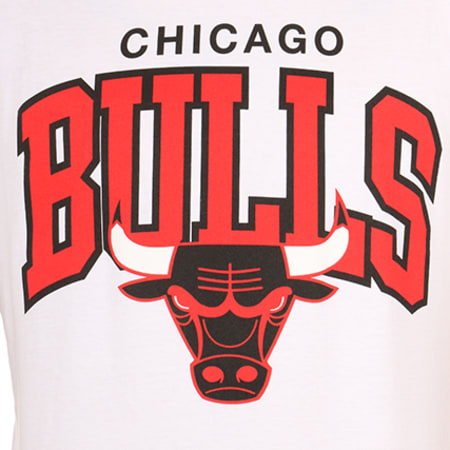Mitchell and Ness - Tee Shirt Team Arch Traditional Chicago Bulls Blanc