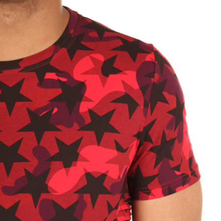 Berry Denim - Tee Shirt Oversize TS065 Rouge Camouflage