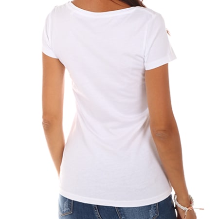 KeBlack - Tee Shirt Femme Bazardée Blanc