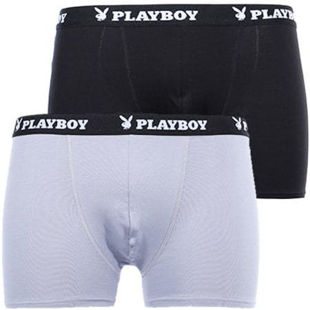 Playboy - Lot De 2 Boxers Classic Eco 40H040 Noir Gris