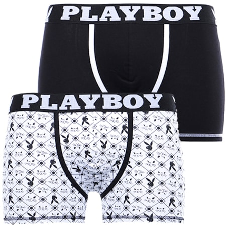 Playboy - Lot De 2 Boxers Classic Cool 40H041 Noir Blanc 