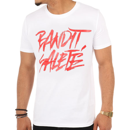 Fianso - Tee Shirt Bandit Saleté 2 Blanc Rouge