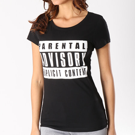 Parental Advisory - Tee Shirt Femme Classic Logo Noir