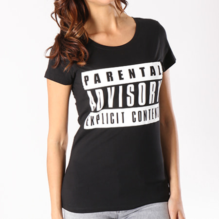 Parental Advisory - Tee Shirt Femme Classic Logo Noir