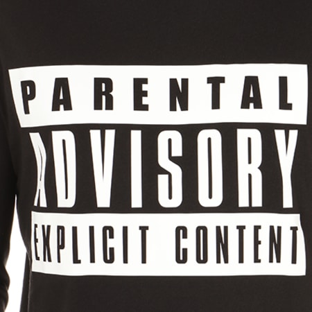 Parental Advisory - Tee Shirt Manches Longues Classic Logo Noir