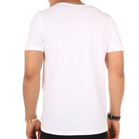Jack And Jones - Tee Shirt Logo Stripe Blanc
